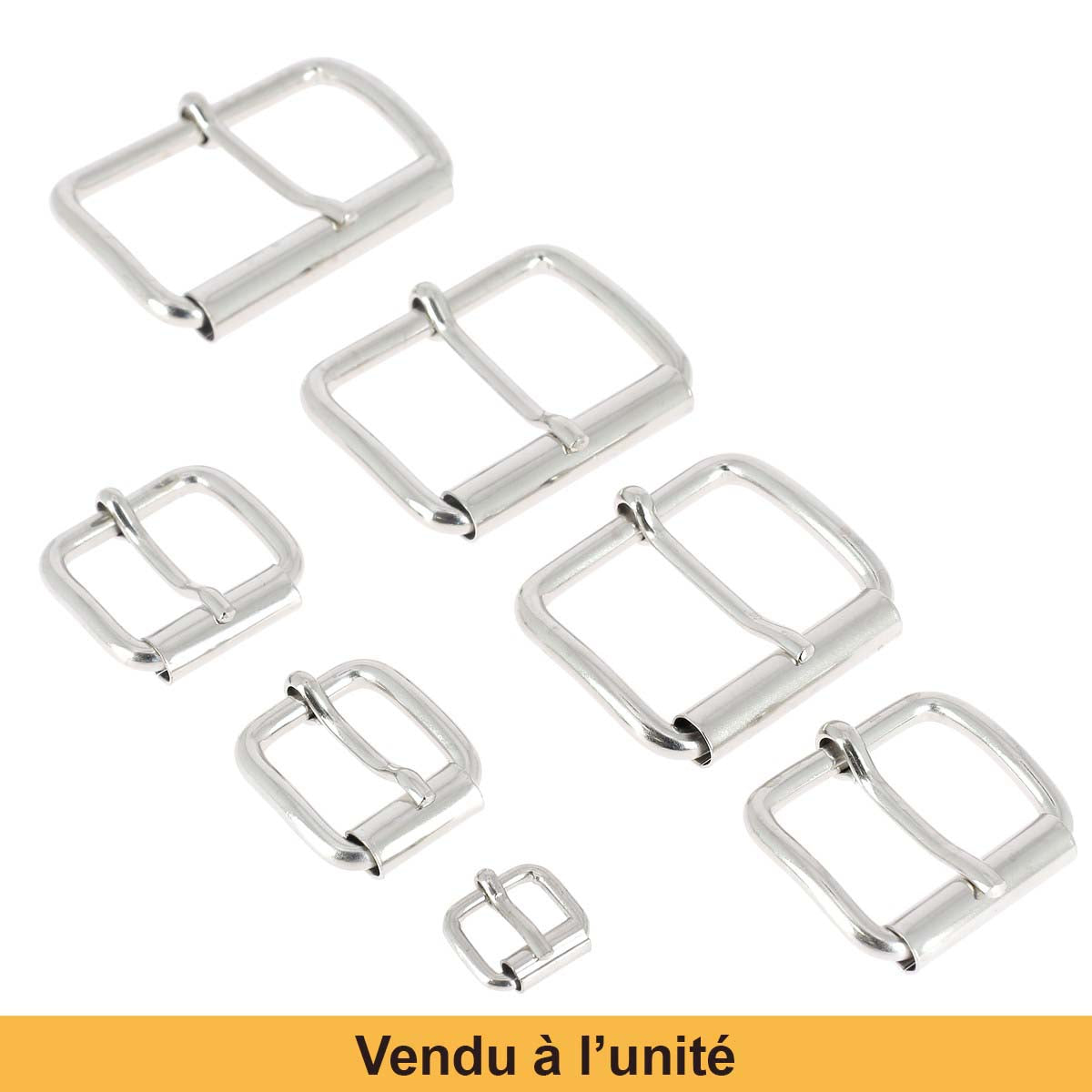 Boucle de ceinture en fil rond à rouleau de la marque BAO, pièce de bouclerie en acier pour ceinture.