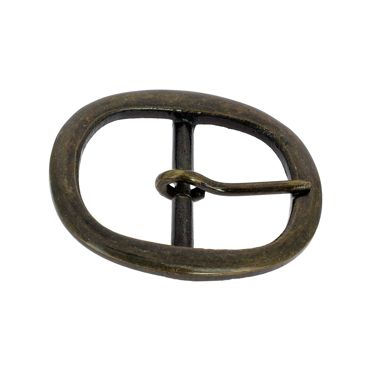 Boucle de ceinture double en laiton massif JAD de 32mm, bouclerie robuste pour ceintures en cuir ou tissu.