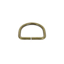 Anneau demi rond en acier laiton vieilli de 25 mm, bouclerie de qualité, visible avec finition patinée.