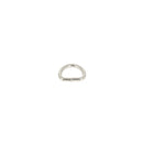 Anneau demi-rond soudé en acier nickelé, 10mm, boucle de fixation pour bijoux ou artisanat.