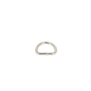 Anneau demi-rond soudé en acier nickelé, bouclerie de 12 mm pour fabrication de bijoux ou projets créatifs.