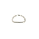 Anneau demi-rond soudé en acier nickelé, bouclerie de 20 mm pour cuir ou artisanat, fabriqué par Autres.