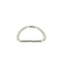 Anneau demi-rond soudé en acier nickelé, bouclerie de 25 mm pour fixation ou assemblage durable.