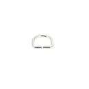 Anneau demi-rond en acier nickelé, bouclerie de 14 mm, forme semi-circulaire pour bijouterie ou création artisanale.