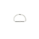 Anneau demi-rond en acier nickelé, bouclerie de 20 mm, utilisé pour la fabrication de bijoux ou accessoires.