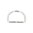 Anneau demi-rond en acier nickelé, bouclerie de 35 mm, pour fabrication de bijoux ou accessoires.