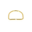Anneau demi-rond en acier doré clair, bouclerie de 30 mm, visible en gros plan.