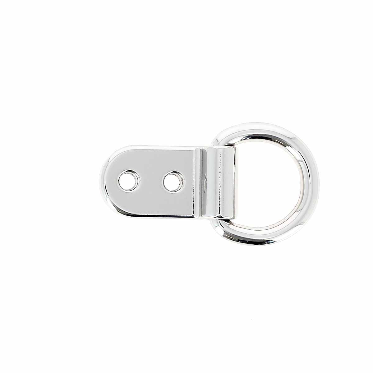 Anneau passe-lanière en bouclerie Tandy Leather, acier robuste et poli, utilisé pour la fixation et la connexion d'accessoires équestres.