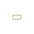 Passant rectangulaire en laiton, bouclerie fine, 16x7mm, pour bijoux ou travaux de couture.