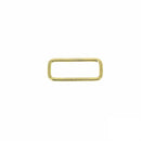 Passant rectangulaire en laiton, bouclerie fine de 25x8mm, pour bijoux ou créations artisanales.