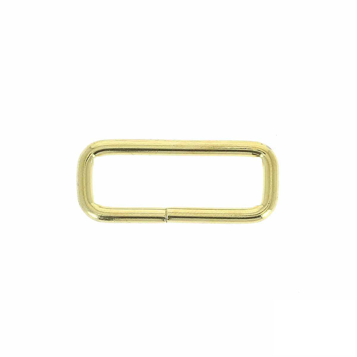 Passant rectangulaire en laiton, bouclerie fine, 35x10mm, pour bijoux ou créations artisanales.