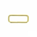 Passant rectangulaire en laiton, bouclerie fine, 35x10mm, pour bijoux ou créations artisanales.