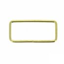 Passant rectangulaire en laiton avec fil fin, boucle de bouclerie de 50x20 mm pour fabrication artisanale.