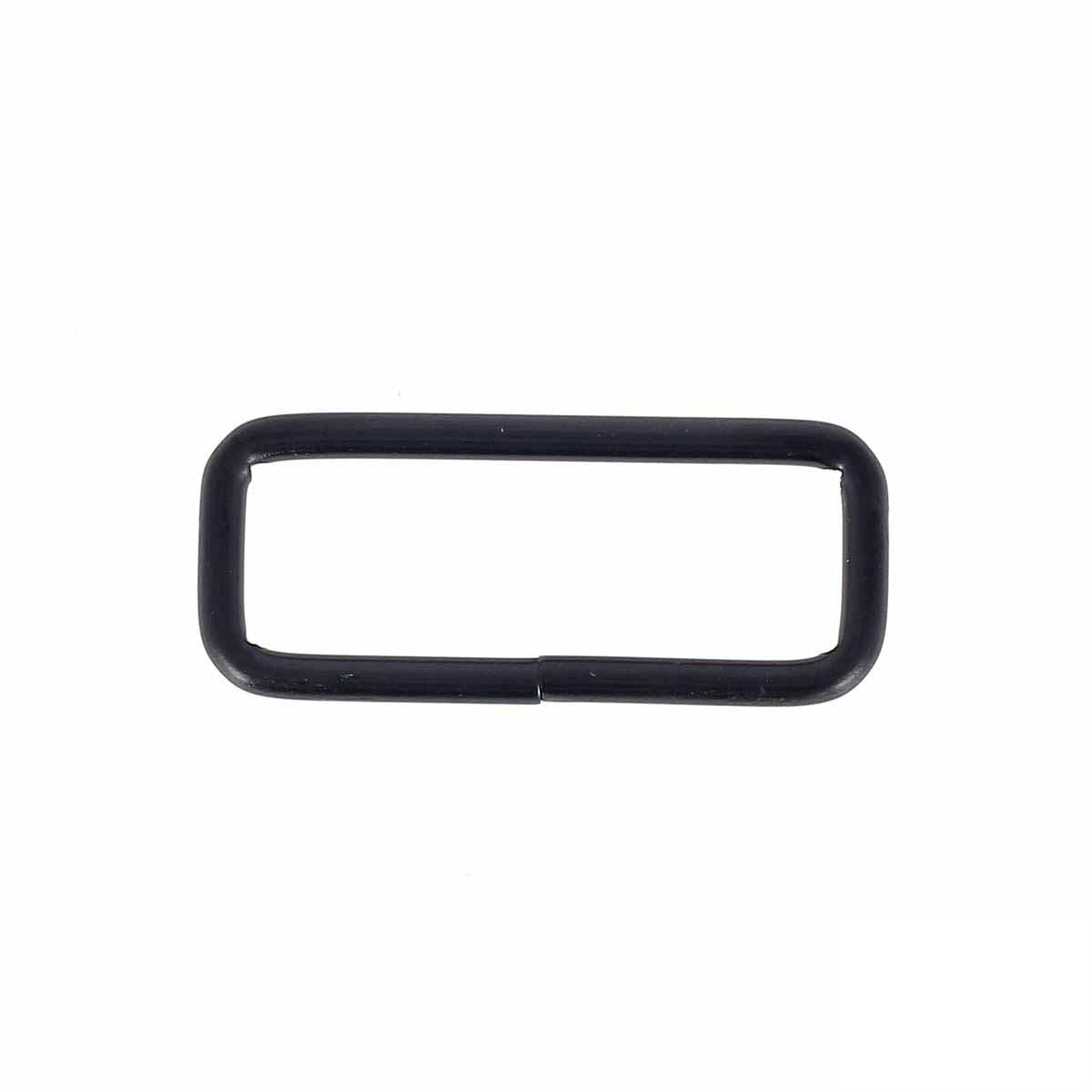 Passant rectangulaire en bouclerie noir mat, dimension 40x13mm, visible sur l'image.