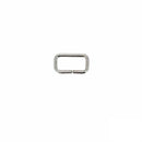 Lot de 10 passants rectangulaires en nickelé, bouclerie en fil fin, dimensions 14x7mm, pour fixation ou création de bijoux.
