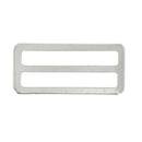 Passant double rectangulaire plat en nickel, boucle de fixation en bouclerie pour bijoux ou vêtements, longueur 35 mm.