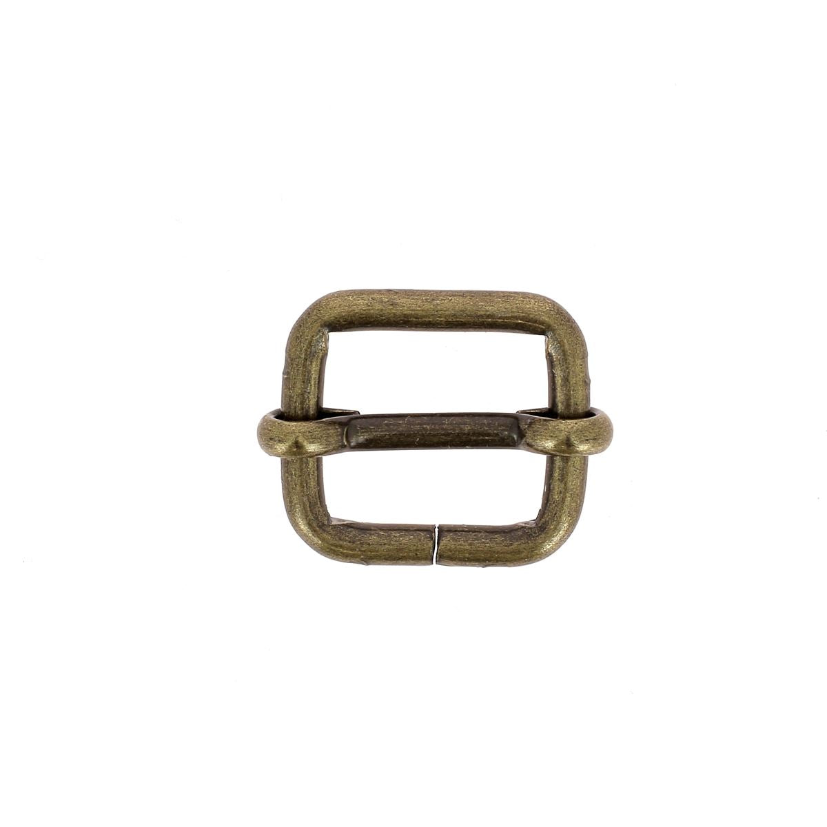 Boucle coulissante en laiton vieilli, fil épais, 20x18 mm pour bijoux ou créations en métal.