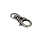 Mousqueton tournant Autres en Vieux nickel, boucle en acier de 8mm, bouclerie résistante pour fixation ou fixation d'accessoires.