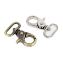 Mousqueton tournant rond pour lanière de 20mm, bouclerie en métal robuste, utilisé pour la fixation et la sécurité.