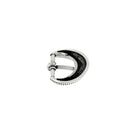 Boucle de ceinture SUN en laiton argenté vieilli de 25 mm, bouclerie pour ceinture en cuir ou tissu.