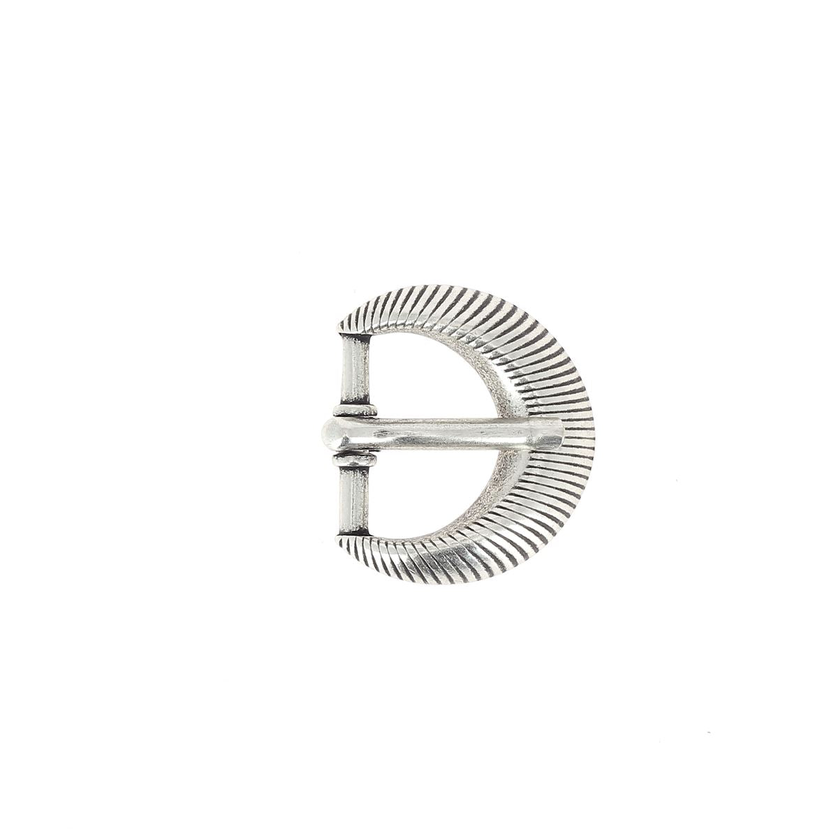 Boucle de ceinture SUN en métal argenté vieilli, 25 mm, pour boucle de ceinture Autres, finition élégante et durable.