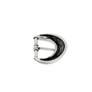 Boucle de ceinture SUN en laiton argenté vieilli, 30 mm, bouclerie pour ceinture élégante et durable.