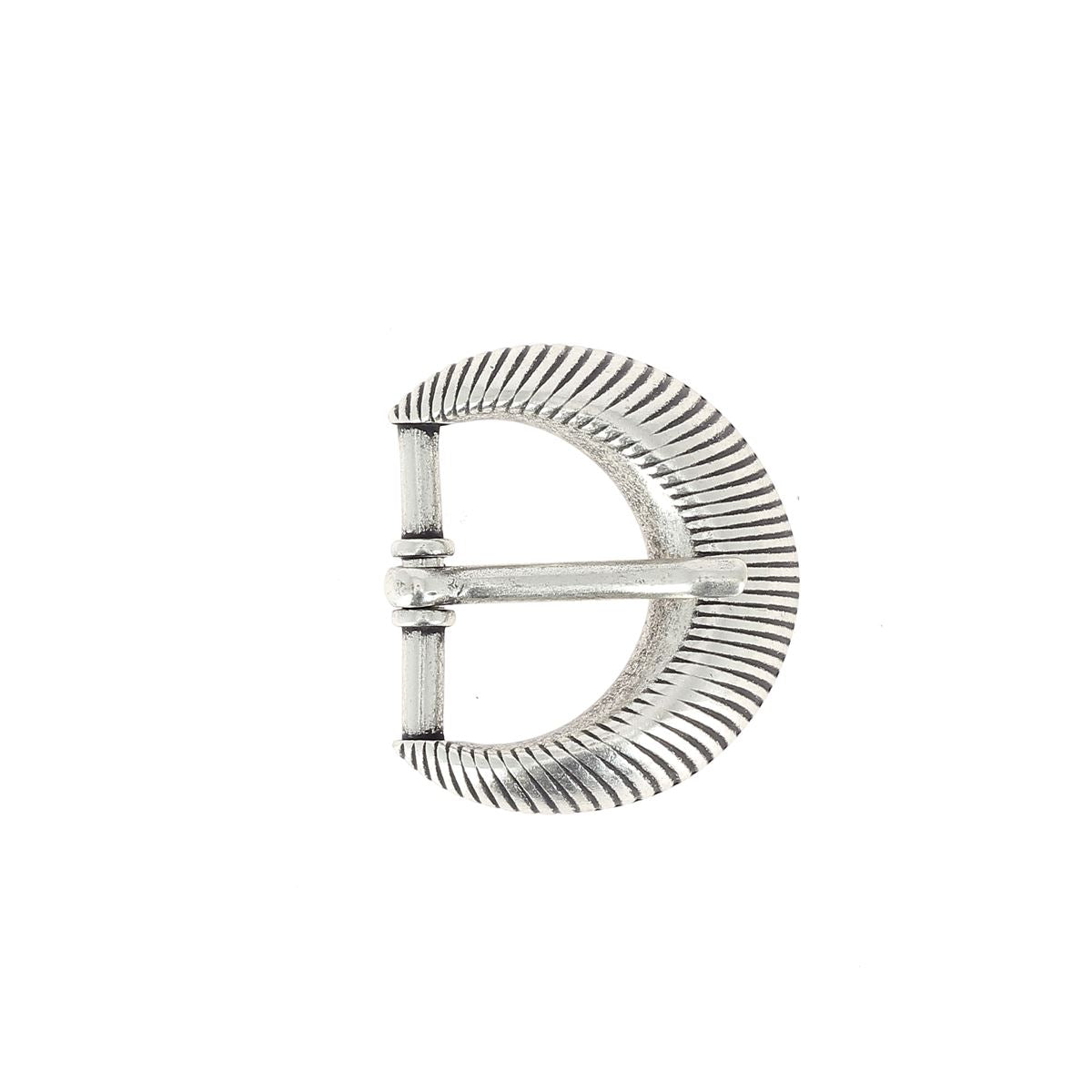 Boucle de ceinture SUN en acier argent vieilli, boucle de 30 mm, en boucle de ceinture en acier robuste et élégante.