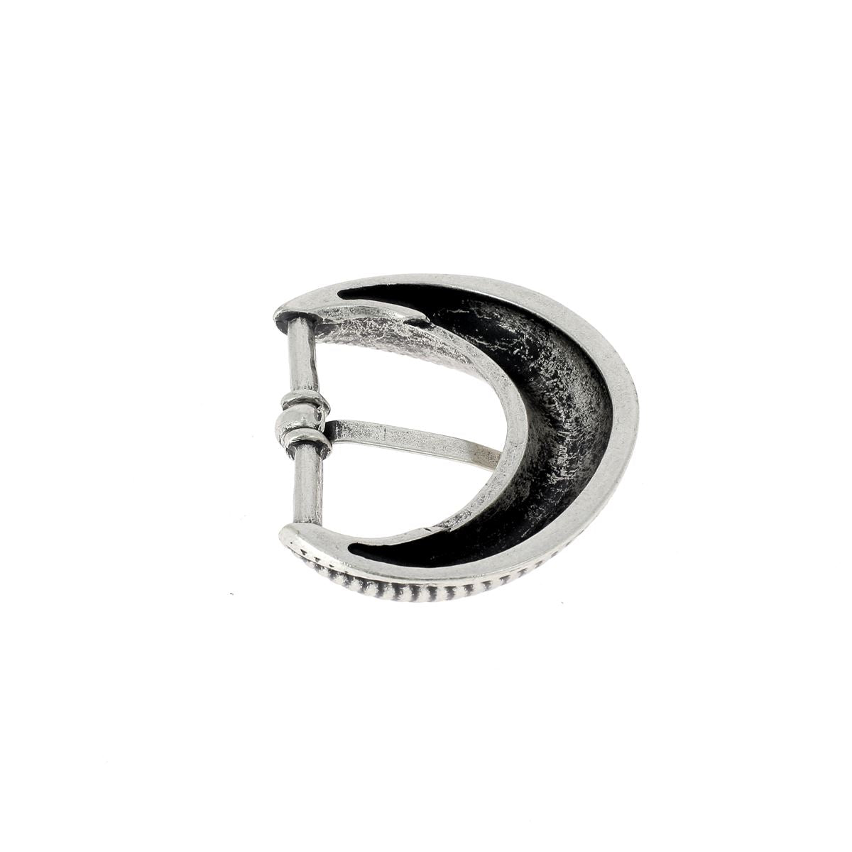 Boucle de ceinture SUN en bouclerie argent vieilli, 35 mm, design élégant pour accessoire de mode.