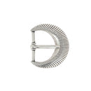 Boucle de ceinture SUN en acier argenté vieilli, 35 mm, bouclerie robuste pour ceinture élégante et durable.