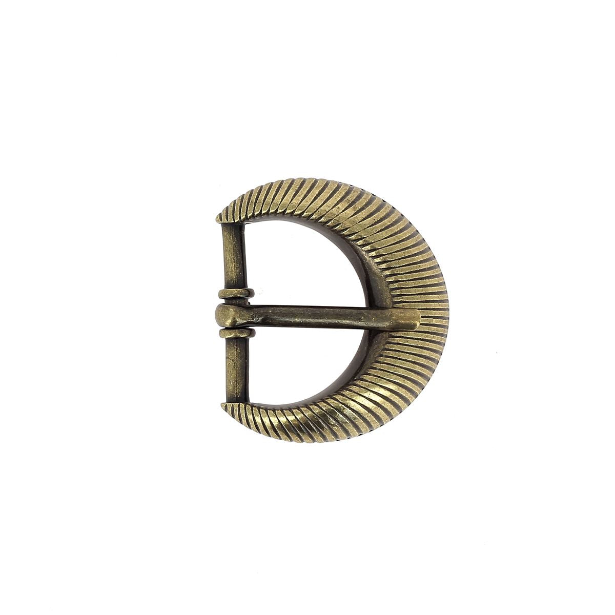 Boucle de ceinture SUN en laiton satiné, 30 mm, pour fixation de ceinture en bouclerie de style élégant.