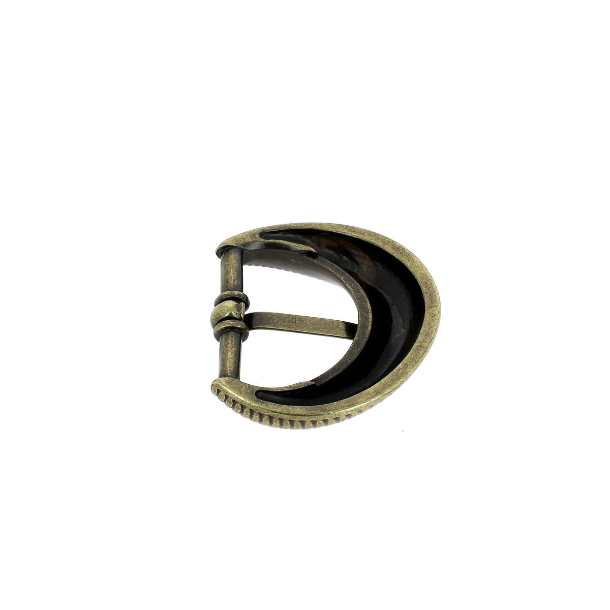 Boucle de ceinture SUN en laiton vieilli satiné, 30 mm, pièce de bouclerie pour ceintures en cuir ou tissu