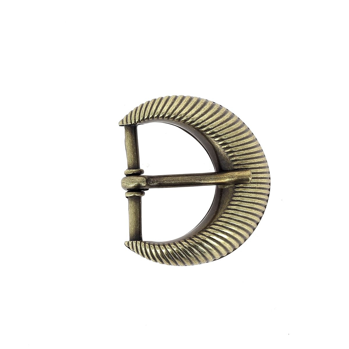Boucle de ceinture SUN en laiton satiné de 35 mm, pièce de bouclerie pour accessoires de mode et maroquinerie.