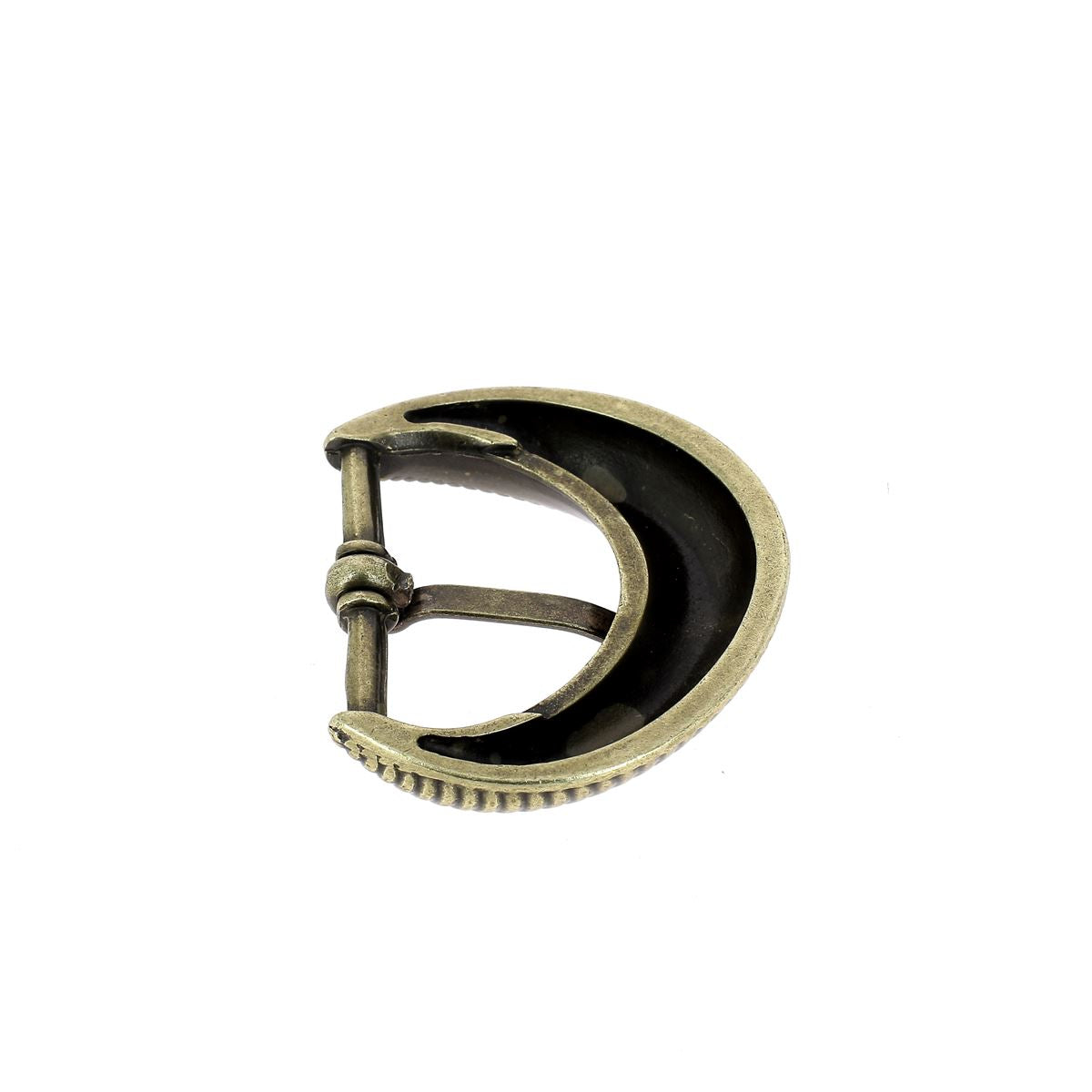 Boucle de ceinture SUN en laiton vieilli satiné, 35 mm, pièce de bouclerie pour ceinture.