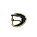 Boucle de ceinture SUN en laiton vieilli satiné, 35 mm, pièce de bouclerie pour ceinture.