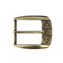 Boucle de ceinture AMÉ en laiton satiné, 40 mm, bouclerie pour ceinture en acier ou cuir, de style élégant et durable.