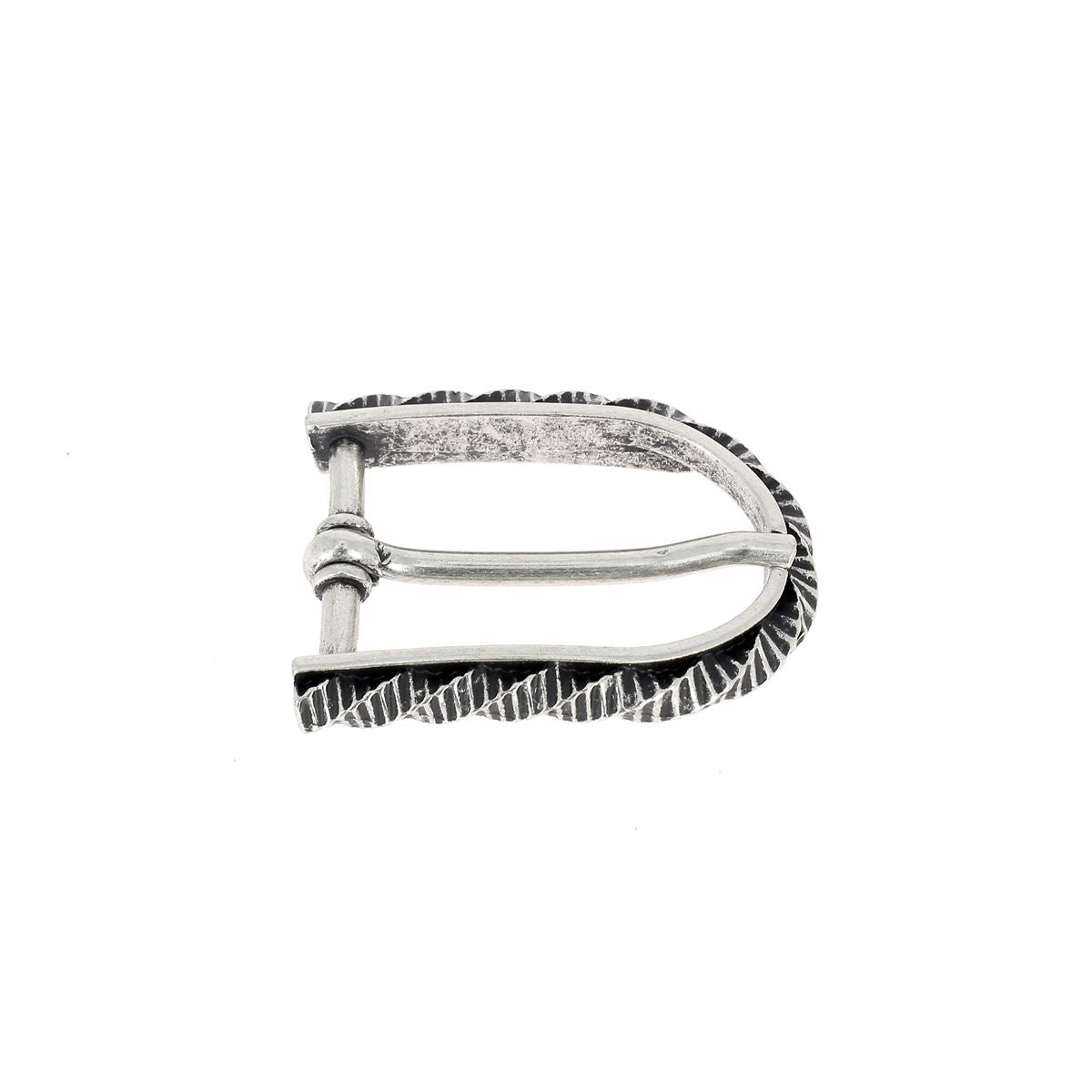 Boucle de ceinture FÉL en argent vieilli, 30 mm, bouclerie de haute qualité pour ceintures en cuir ou tissu.