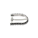 Boucle de ceinture FÉL en argent vieilli, 30 mm, bouclerie de haute qualité pour ceintures en cuir ou tissu.