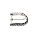 Boucle de ceinture FÉL en argent vieilli, 35 mm, bouclerie en métal pour ceinture élégante et durable.