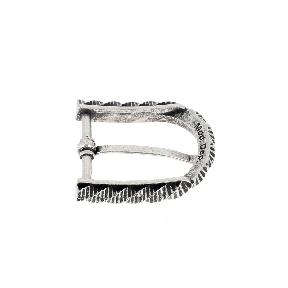 Boucle de ceinture FÉL en métal argenté vieilli, 35 mm, bouclerie pour ceinture en style élégant et durable.