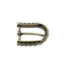 Boucle de ceinture FÉL en laiton satiné, 35 mm, avec boucle en bouclerie pour ceinture élégante et durable.