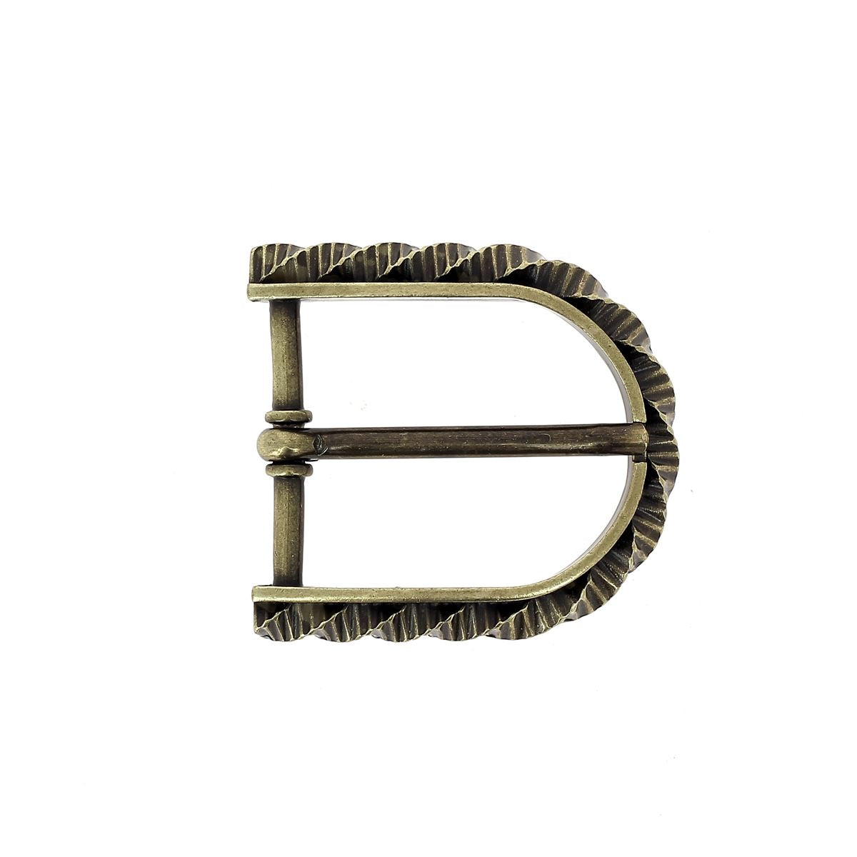 Boucle de ceinture FÉL en laiton satiné, 35 mm, bouclerie pour ceinture en cuir ou tissu.