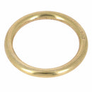 Anneau rond moulé en laiton, bouclerie artisanale italienne, finition lisse, image montrant le détail du produit en laiton.