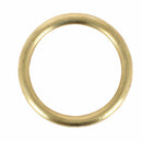 Anneau rond moulé en laiton, bouclerie artisanale italienne, pièce de fixation robuste pour bijoux ou cuir.