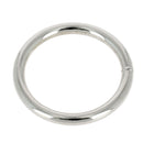 Anneau rond soudé en acier nickelé, bouclerie robuste avec fil épais, idéal pour la fabrication de bijoux.