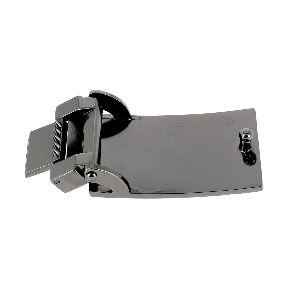 Boucle de ceinture à griffe IDO, canon de fusil satiné, 30mm, en bouclerie pour ceinture en acier ou métal.