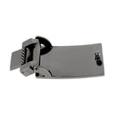 Boucle de ceinture à griffe IDO, canon de fusil satiné, 30mm, en bouclerie pour ceinture en acier ou métal.
