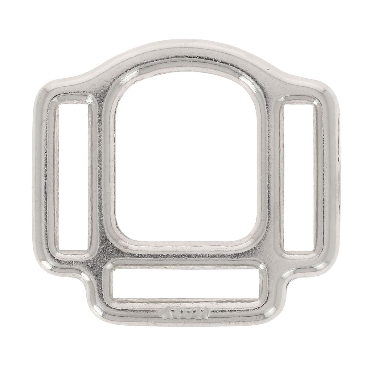 Anneau de licol à 3 passants en laiton massif, bouclerie pour chevaux, avec finition nickelée, 27 mm de diamètre.