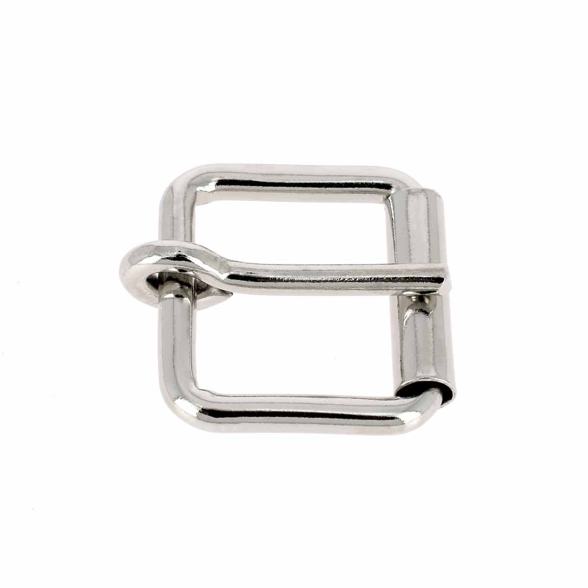 Boucle de ceinture en fil rond à rouleau et ardillon rond LYS, série lourde, en métal robuste, pour accessoires de maroquinerie.