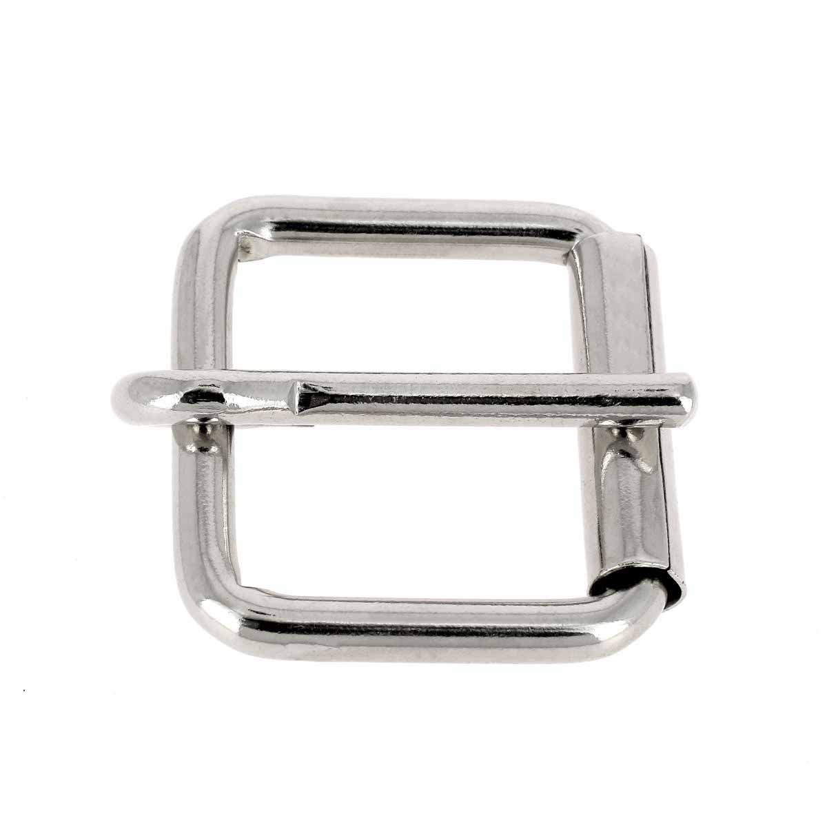 Boucle de ceinture en fil rond à rouleau et ardillon rond LYS, série lourde, pour accessoires de maroquinerie ou couture.