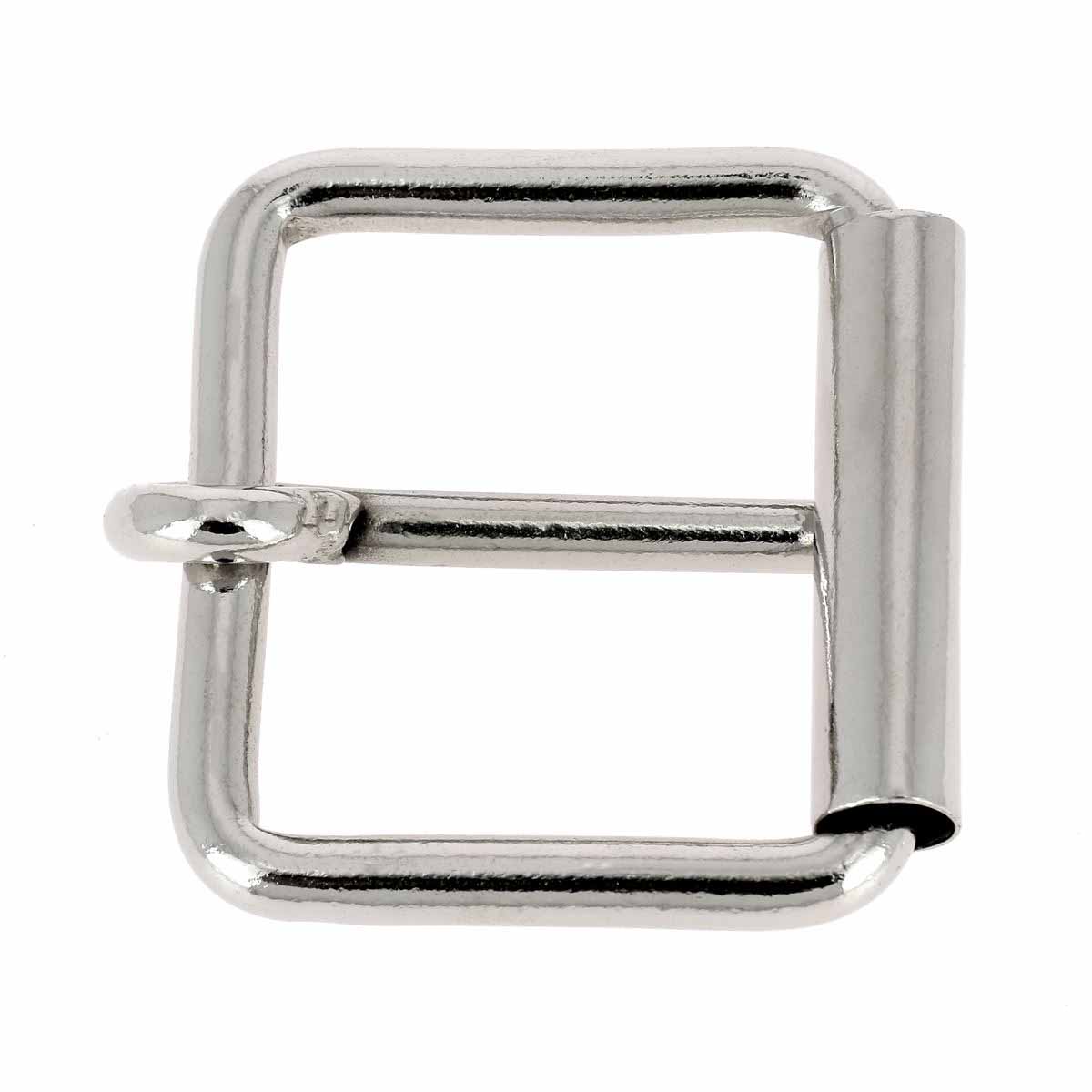 Boucle de ceinture en fil rond à rouleau et ardillon rond LYS, boucle soudée en métal pour série lourde.
